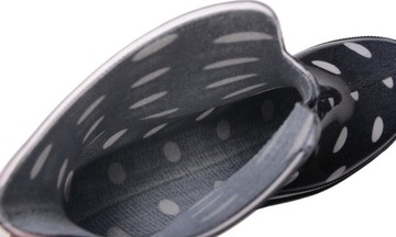 ПОЛЬСКИЕ ЖЕНСКИЕ РЕЗИНОВЫЕ БОТИНКИ С ТОЧКАМИ черные/bi41