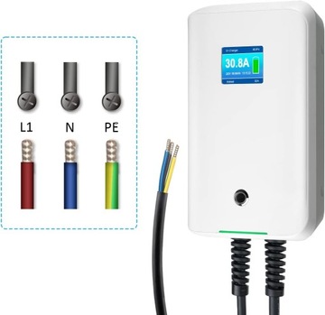 Ładowarka samochodowa ścienna EV Morec 7kW 6,1m typ 2 EU IEC 62196-2