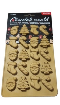 Foremki foremka do czekoladek silikonowa 14 x 22 cm złota