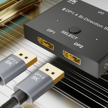 DP 1.4 SWITCH РАЗДЕЛИТЕЛЬ ПОРТА ДИСПЛЕЯ 8K