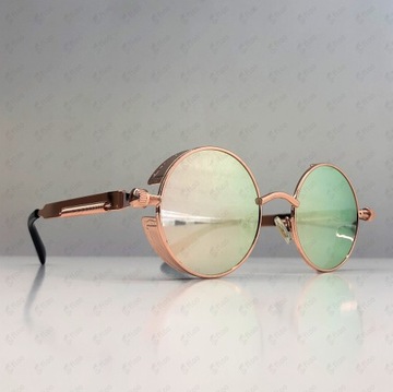 Okulary przeciwsłoneczne Lenon złote Filtr UV400