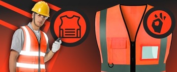 Светоотражающий жилет безопасности оранжевый ROAD UNIVERSAL XL