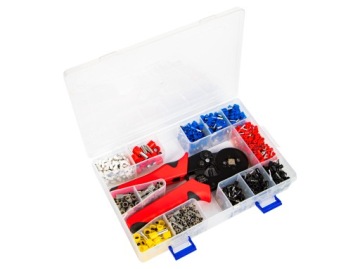 ПРЕСС-ОБЖИМНАЯ МАШИНА ДЛЯ ПРОВОДНЫХ ВТУЛОК 0,25 - 10,0 мм2 + НАБОР 1200 СОЕДИНИТЕЛЕЙ