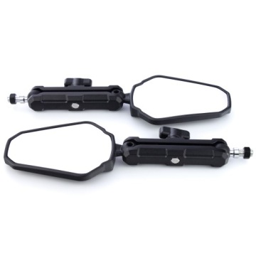 Складные зеркала Adventure E24 для мотоциклов с зажимами и адаптерами черные