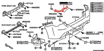 LEVÝ VÝZTUHA NÁRAZNÍKU ZADNÍHO ZADNÍ SVĚTLA SUBARU BRZ OE