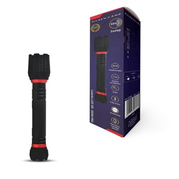 Latarka LED 3W 300lm IP44 zasięg 50m Zoom 3 tryby 2xR6 AA