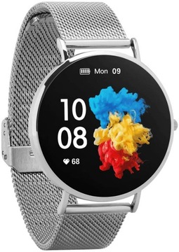 Smartwatch Garett Verona srebrny stalowy