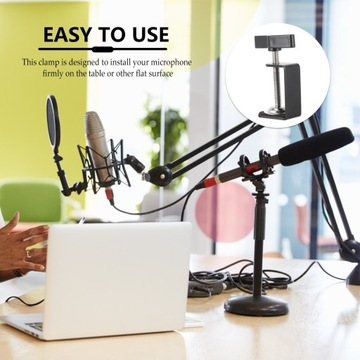 Регулируемое настольное крепление с I-образным зажимом.