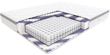 Materac Kieszeniowy Cha-Cha HILDING 140x200 cm Sprężynowy Twardy Tencel