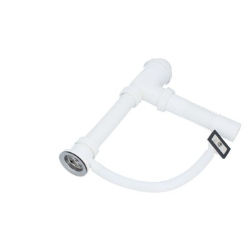 ОДИНОЧНАЯ ЧАША Сифон для мойки 50 мм Кухонный ГИБКИЙ сливной фильтр для перелива