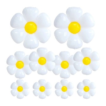 Balony Stokrotki Kwiaty 10 Szt