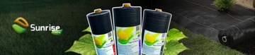 Agrotkanina czarna 1,1x50m UV 70g SUNRISE antychwastowa agrowłóknina +kotwy