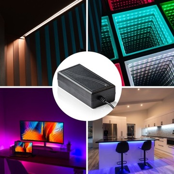 КАБЕЛЬ ПИТАНИЯ 12 В постоянного тока 5 А 60 Вт ДЛЯ КАМЕР С RGB СВЕТОДИОДНОЙ ЛЕНТОЙ