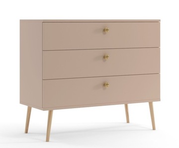 KOMODA MACCHIATO Z SZUFLADAMI BOHO WYSOKIE NÓŻKI