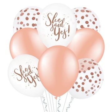 Balony na Wieczór Panieński She said Yes 8 szt