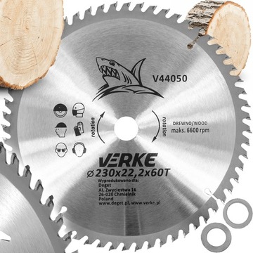 TARCZA PIŁA WIDIOWA TARCZOWA DO DREWNA DRZEWA 230mm x 22,2mm 60 ZĘBÓW WIDIA