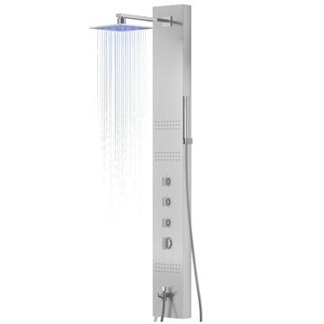 Panel prysznicowy Corsan NEO Mieszacz Stal LED Wylewka OUTLET -25%