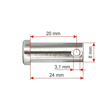 8x24 ШТИФТ ШТИФТ КРУГОВОЙ ШТИФТ НЕРЖАВЕЮЩАЯ НЕРЖАВЕЮЩАЯ