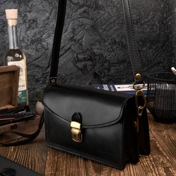 КЛАССИЧЕСКАЯ МУЖСКАЯ КОЖАНАЯ СУМКА N06-BL