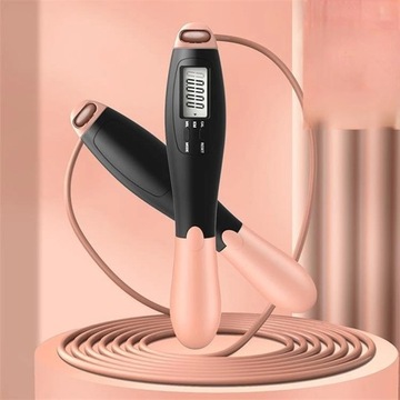 Adjustable Counting Jump Rope: Cordless Steel PVC