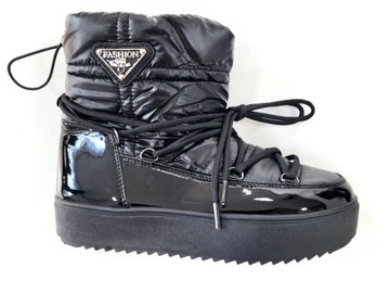 HY845 ЧЕРНЫЕ СНЕЖНЫЕ БОТИНКИ С УТЕПЛЕНИЕМ, Размер 41