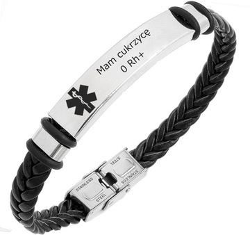 Кожаный браслет для отца сына с ГРАВИРОВКОЙ 316Л.