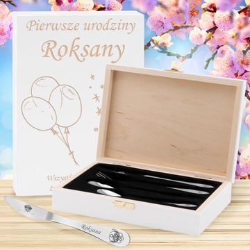 Sztućce dla dziecka chrzest Psi Patrol Etui Grawer