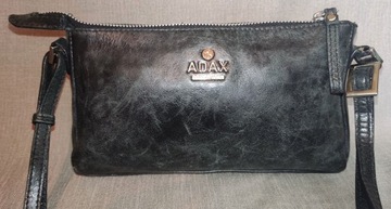 Сумка из потертой кожи фабрики ADAX, черная