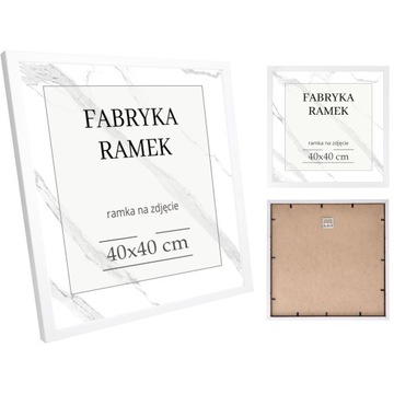 Ramka 40x40 ramki na zdjęcia kwadratowa biała rama