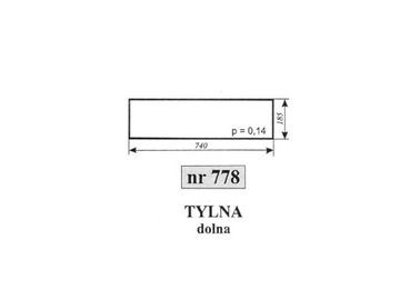 SZYBA TYLNA DOLNA C-330 C-360 NAGLAK 778