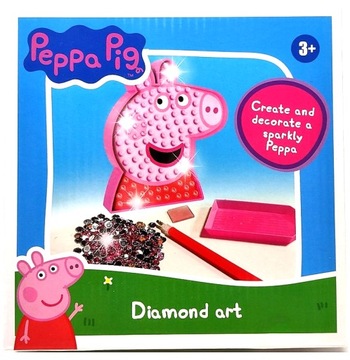MALOWANIE DIAMENTAMI ŚWINKA PEPPA PEPPA PIG ZESTAW ZABAWKA KREATYWNA