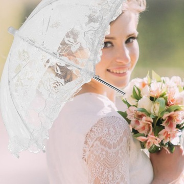 ТОРЖЕСТВЕННЫЕ СВАДЕБНЫЕ ЗОНТЫ С КРАСИВЫМИ КРУЖЕВНЫМИ УЗОРАМИ