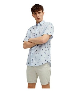 JACK&JONES DWUKOLOROWA KOSZULA PASKI (XL)