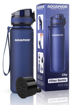 BIDON FILTR BUTELKA AQUAPHOR CITY GRANATOWA +WKŁAD