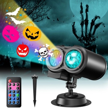 РОЖДЕСТВЕНСКИЕ ОГНИ НАРУЖНЫЙ ПРОЕКТОР 16 СЛАЙДОВ С ДИСТАНЦИОННЫМ УПРАВЛЕНИЕМ