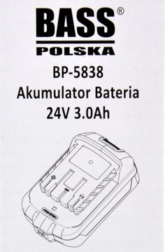 АККУМУЛЯТОР ДЛЯ ИНСТРУМЕНТА АККУМУЛЯТОР 3Ah 24V BASS POLSKA