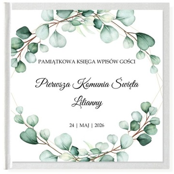 Księga gości KOMUNIA na komunię EUKALIPTUS