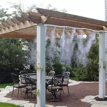 БОЛЬШАЯ ВОДЯНАЯ ЗАВЕСА ДЛЯ САДОВОГО ТУМАНА 20 м НАБОР 20 ЛАТУННЫХ НАСАДОК