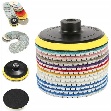 АЛМАЗНЫЕ ПОЛИРОВАЛЬНЫЕ КОДЫ ДЛЯ ПОЛИРОВКИ ГРАНИТА, БЕТОНА И МРАМОРА 12 ШТ.