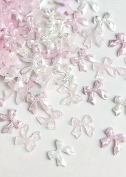Ozdoby Do Paznokci 3D Kokardki Na Paznokcie Perłowe Pearl Color