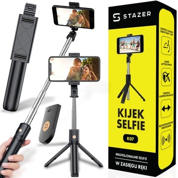 SELFIE STICK STATYW DO TELEFONU TRIPOD Z PILOTEM KIJEK STATYW BLUETOOTH BT