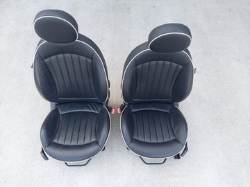 FOTEL PRZOD LEWY PRAWY GRZANY SKORA KOMPLET MINI COUPE Cooper SD R58