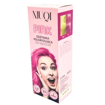 Niuqi Odżywka koloryzująca do włosów PINK 2x35ml