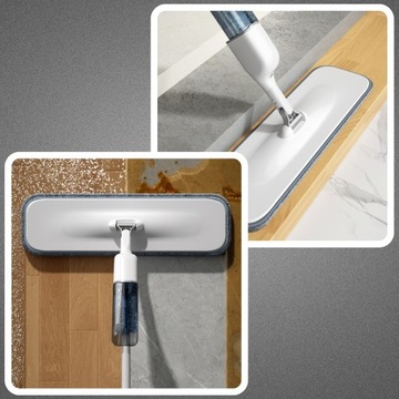 ПЛОСКАЯ ШВАБРА С РАСПЫЛИТЕЛЕМ ДЛИННАЯ 120см 350мл + 3 КАРТРИДЖА ИЗ МИКРОФИБРЫ 3 ШТ.