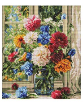 Алмазна мозаїка - Букет садовий 40x50 см