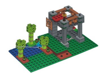 Niekompletne LEGO MINECRAFT 21158 bez figurek
