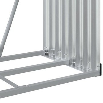 STOJAK NA DREWNO SREBRNY 80X45X120CM STAL GALWANIZOWANA