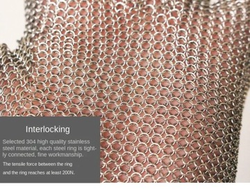 Перчатки для резки стальной проволоки с кольцом из нержавеющей стали 304