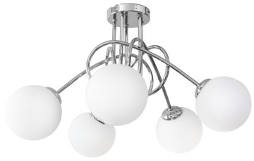 LAMPA WISZĄCA SUFITOWA ŻYRANDOL CHROM KULE LED