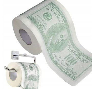 100$ DOLARY PAPIER TOALETOWY BANKNOTY PREZENT DZIEŃ OJCA 18 URODZINY